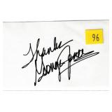 George Jones, musician, autograph on 3x5 card