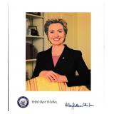 Hillary Clinton autograph on 8x10 photo, autograph