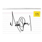 Michael Jackson, singer, autograph on 3x5 card