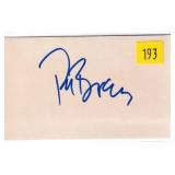 Pierce Brosnan, actor, autograph on 3x5 card