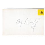 Ray Conniff, singer, autograph on 3x5 card