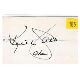 Keith Jackson, sportscaster, autograph on 3x5 card
