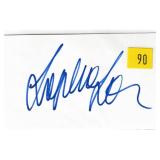 Sophia Loren, actress, autograph on 3x5 card
