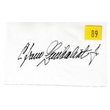 Efrem Zimbalist Jr., actor, autograph on 3x5 card