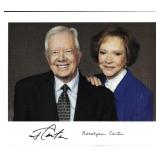 Jimmy & Rosalynn Carter autographs on 8x10 photo,