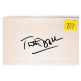 Timothy Dalton, actor, autograph on 3x5 card