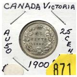 1900 Canadian 25-cents