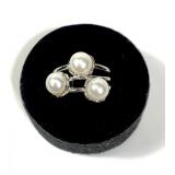 Sterling silver split shank 6mm cultured pearls