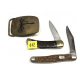 Lot, Remington 2-balde folding knife, Camillus