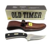 Schrade Old Timer 1520T knife with leather
