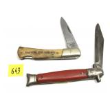 Lot, 2 vintage folding knives includes Frost
