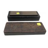 Sharpening stone in wooden box