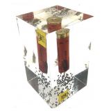 Paperweight - Bullet and shot in lucite (bullet