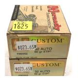 x2- Boxes of .32 Auto 60-grain XTP Hornady