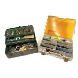 Lot, tackle box with contents and Pee Week