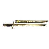 Japanese Type 30 straight bayonet with scabbard