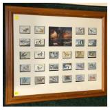 Frame of 26 Duck Stamps, frame size: 19" x 22 1/2"