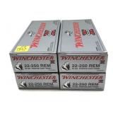 x4-Boxes of .22-250 REM 55-grain pointed SP