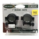 Weaver Classic 1" medium scope rings, 49196