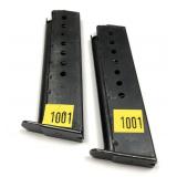 Lot, 2 Walther P38 9mm 8 Rd. steel magazines