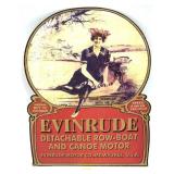 Vintage cardboard Evinrude advertising, approx.