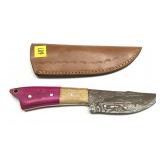 Handmade custom Damascus steel knife with