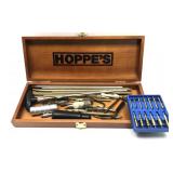 Lot, assorted gun cleaning tools and brushes in