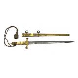 Decorative dagger with scabbard and frog,