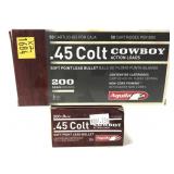 x2- Boxes of .45 Colt 200-grain SP Aguila Cowboy