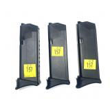 x3-Glock 9mm 10 Rd. Magazines (Fits Glock Model