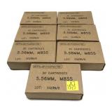 x7-Boxes of 5.56mm M855 cartridges -x7 boxes of