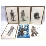 Lot, 6 Jim Simpson hunting prints