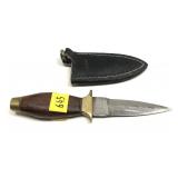 Double edge dagger with sheath, 6 1/4" overall