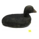 Early wooden and canvas duck decoy