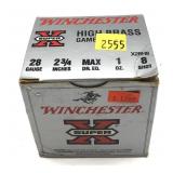 Box Winchester 28 Ga. 2 3/4" shot shells, 25 Rds.