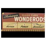 Vintage Shakespeare Wonderods advertising display,