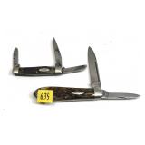 Lot, Case 63033 3-blade folding knife and