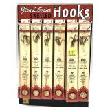 Vintage Glen L. Evans snelled hooks store
