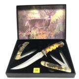 Whitetail Cutlery 3-knife set in box