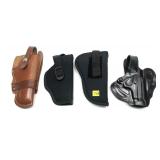 Lot, 4 holsters including Hunter and Uncle
