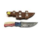 Handmade custom Damascus steel knife with