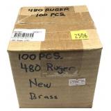 Box of .480 Ruger brass, 100 pcs.