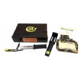 Lot, hunting knife, 2-blade folding knife (tip