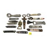 Lot, assorted vintage bottle openers, 12 pcs.