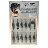 Vintage Heddon lure cardboard store display with