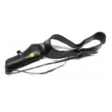 Leather cartridge belt with holster,