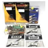 Lot, assorted blades, broadheads and points