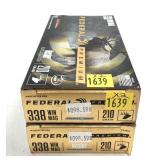 x2- Boxes of .338 WIN Mag. .210-grain Nosler