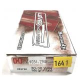 Box of .30-30 WIN 160-grain FTX Hornady