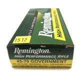 Box of .45-70 Govt. 300-grain Remington SJHP